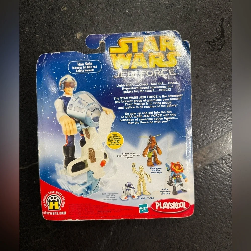 Hasbro 2005 Han Solo Star Wars Jedi Force Figure, Playskool Heroes, Chunky, 6” - Picture 4 of 8